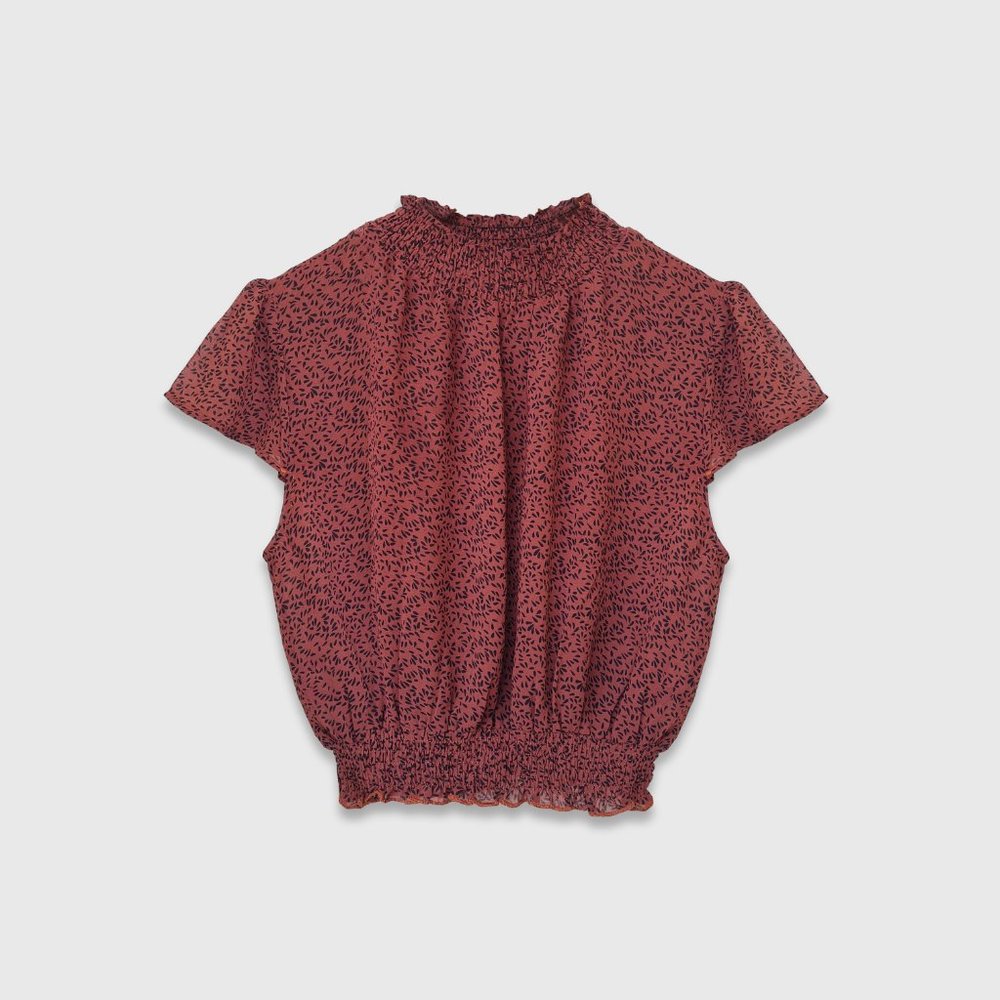 Size- M, georgette printed crop top - Picture 1 of 3